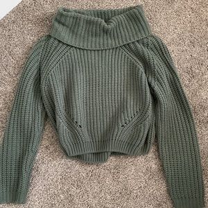 Green Turtleneck Sweater